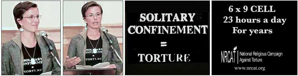 ALT Sarah Shourd Speaking and Memes on Front and Back of Solitary Confinement T-Shirt ALT